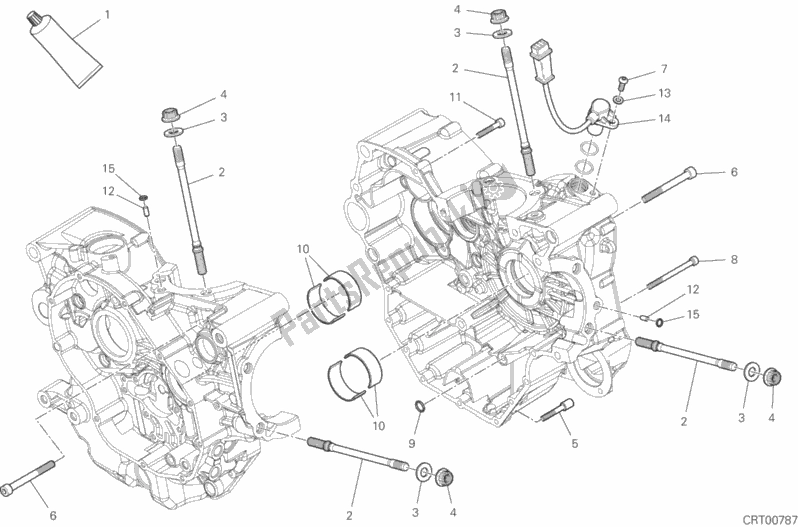 Alle onderdelen voor de 10a - Paar Halve Carters van de Ducati Supersport S 937 2018